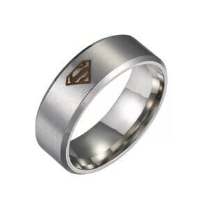 NWT Stainless Steel Superman Ring Size 10